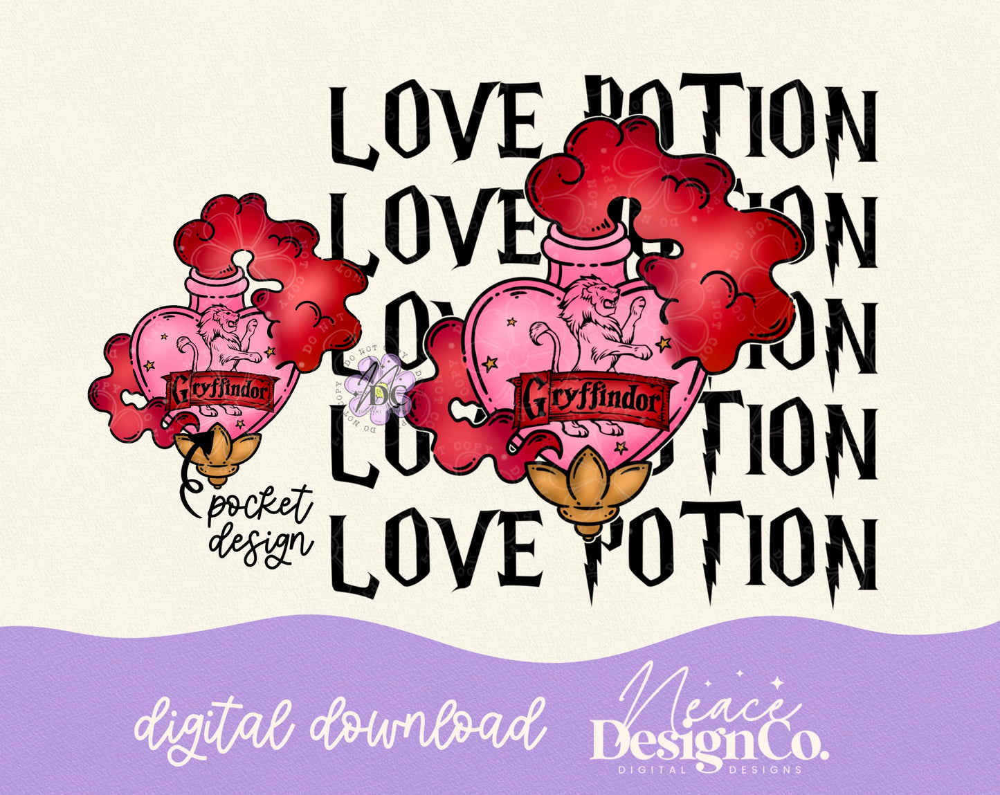 Gryffindor Love Potion Digital PNG