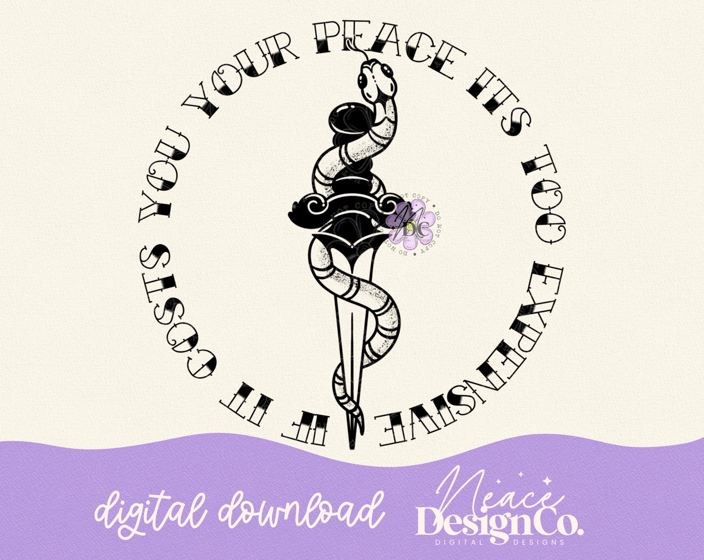 If it Costs You Your Peace it’s to Expensive Digital PNG