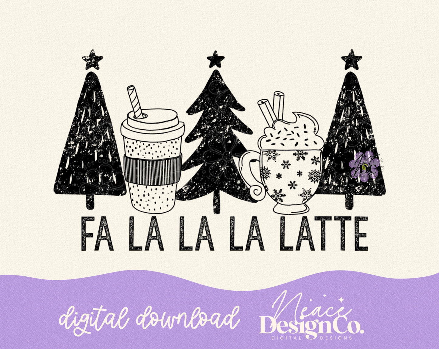 Fa La Latte Digital PNG