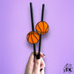 Basketball 3D Straw Topper