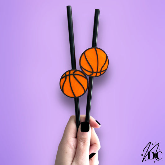 Basketball 3D Straw Topper