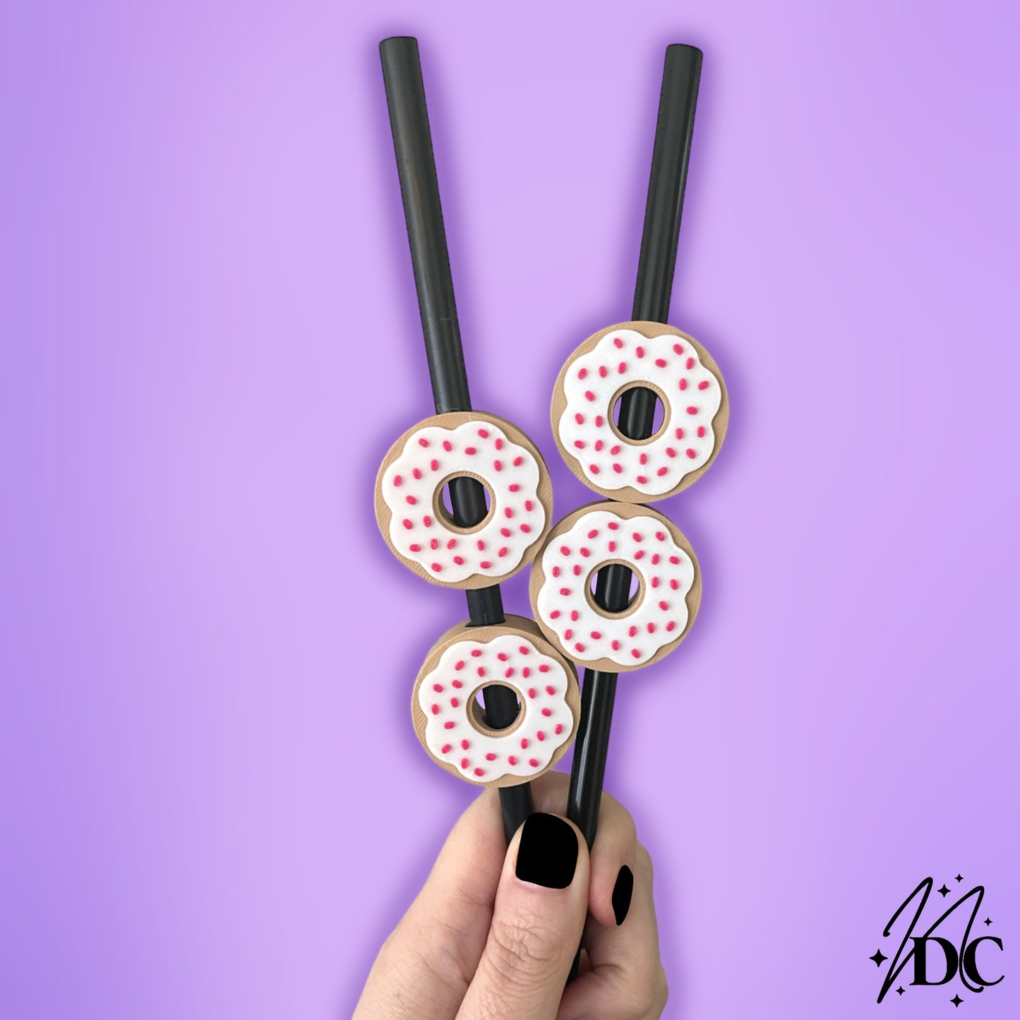 Donut 3D Straw Topper