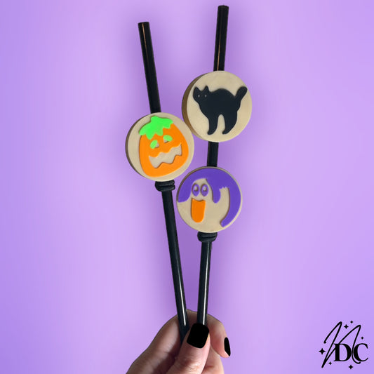 Halloween Cookies Mixed Pack 3D Straw Topper