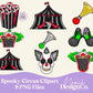 Spooky Circus Digital Clip Art