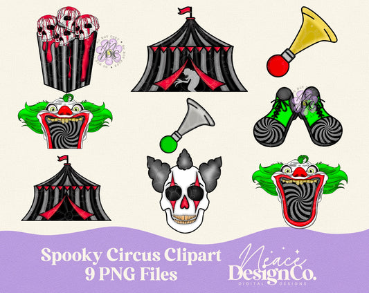 Spooky Circus Digital Clip Art