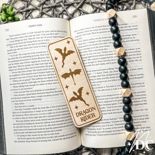 Dragon Rider Wood Bookmark