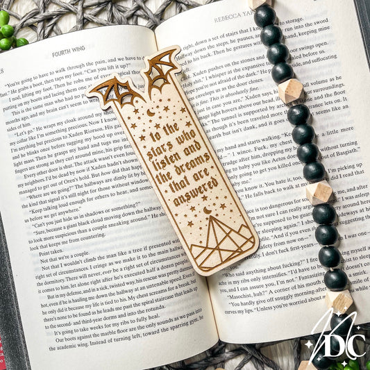 To the Stars Who Listen Wood Bookmark