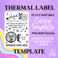 Reindeer Mail Editable Thermal Label Template PNG