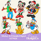 Mickey & Friends Christmas Digital Clip Art