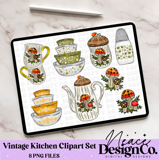 Vintage Kitchen Digital Clip Art