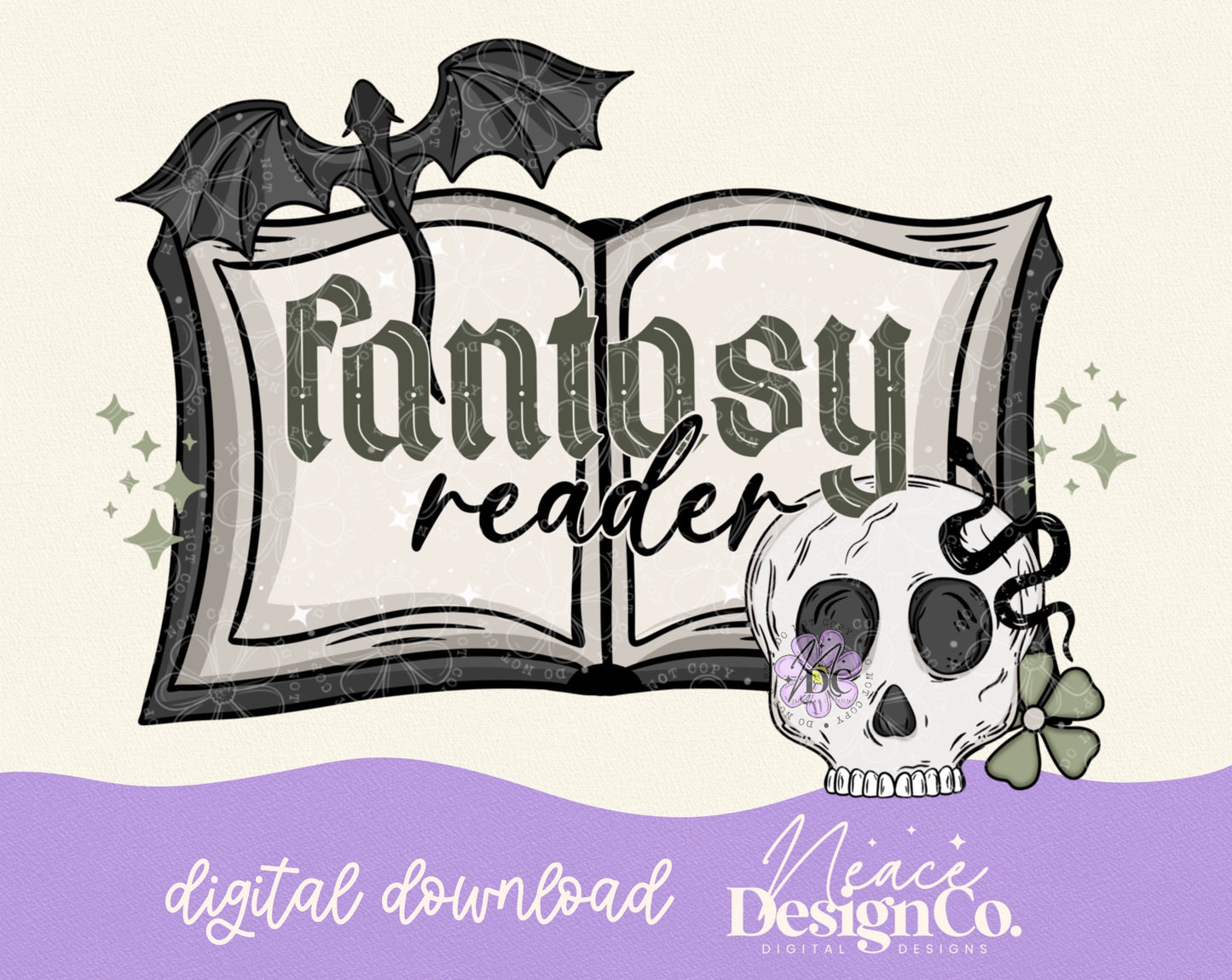Fantasy Reader Digital PNG