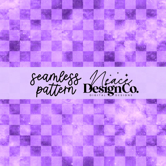 Purple Checkered Seamless Digital PNG