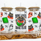 Nine Lives Book Club Orange 16 oz Glass Can Wrap Digital PNG