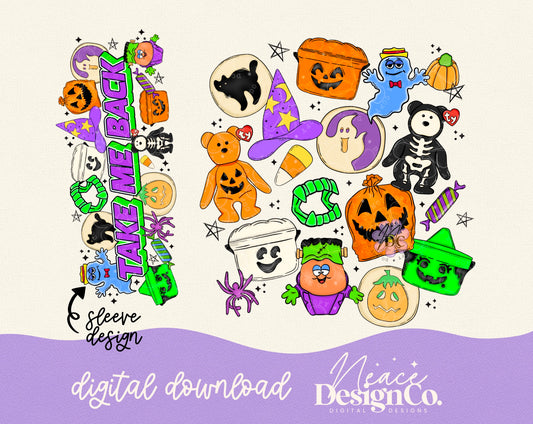 90's Halloween Collage w/Sleeve Digital PNG