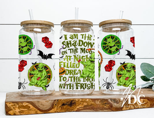 Oogie Boogie 16 oz Glass Can Wrap Digital PNG