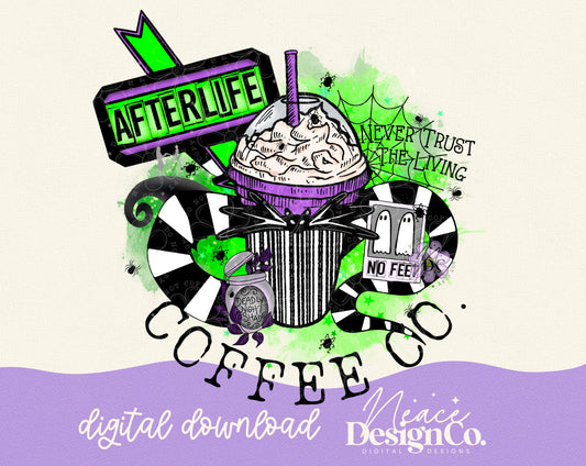 Afterlife Coffee Co. w/background Digital PNG