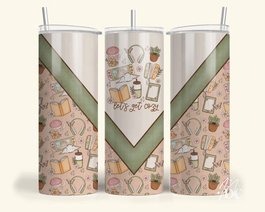 Let's Get Cozy Tumbler Digital PNG