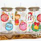 Peanuts Gang Christmas Glass Can Wrap Digital PNG