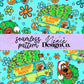 Groovy Christmas Seamless 2 Scales Digital PNG