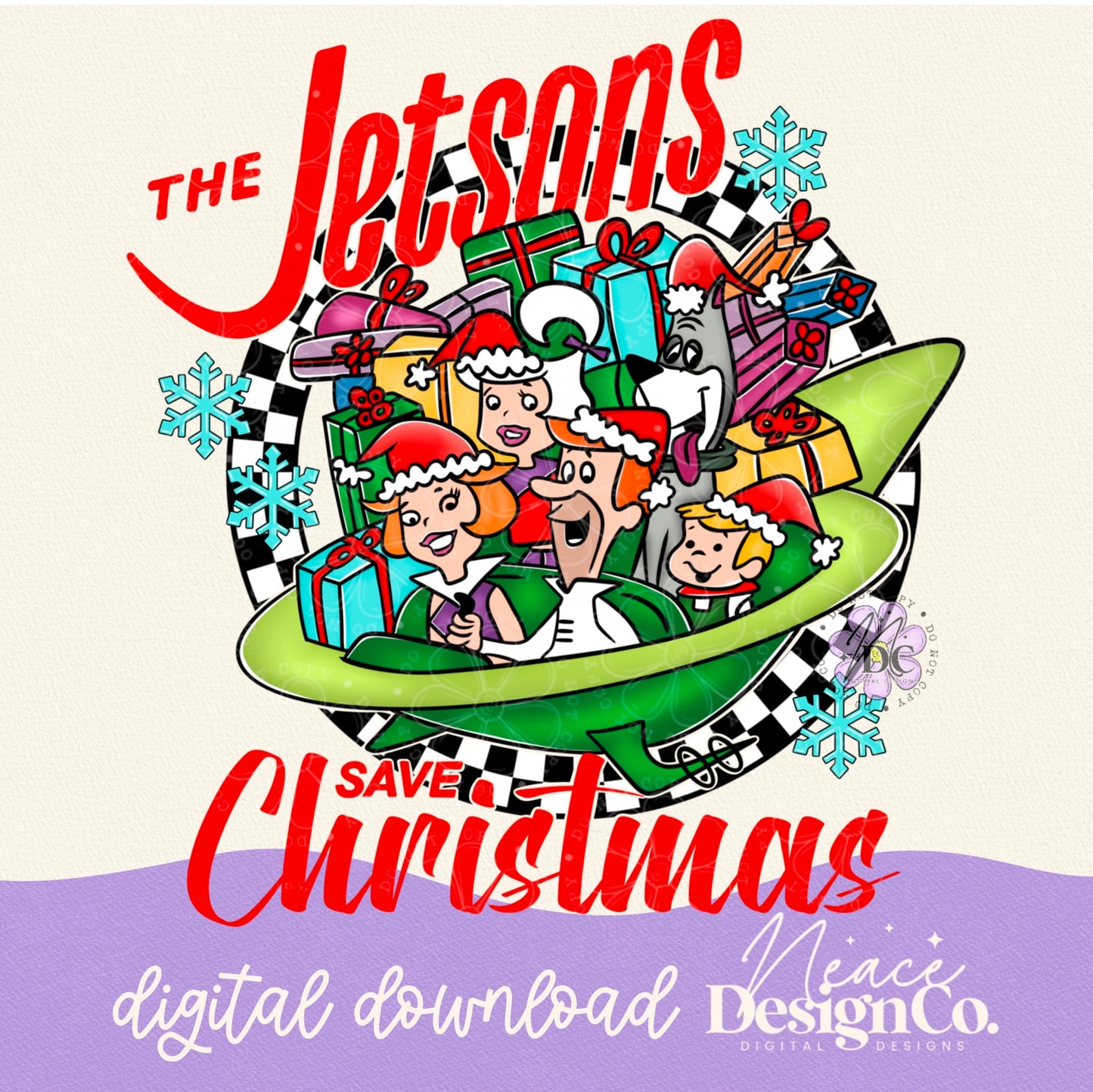 The Jetsons Save Christmas Digital PNG