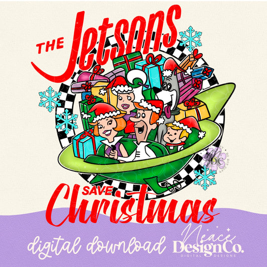 The Jetsons Save Christmas Digital PNG