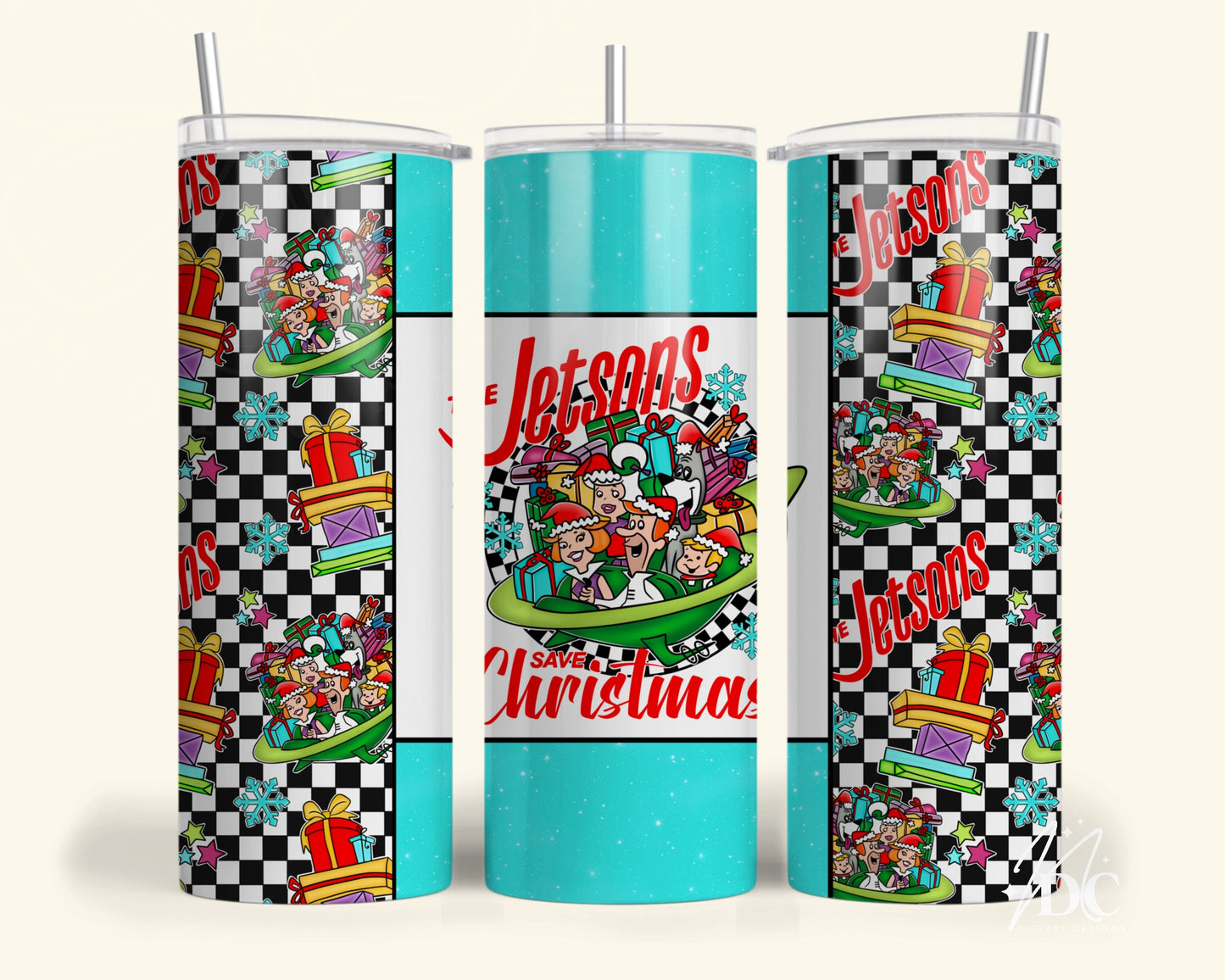 The Jetsons Save Christmas Tumbler Digital PNG