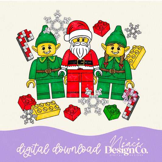 Christmas Building Blocks Digital PNG