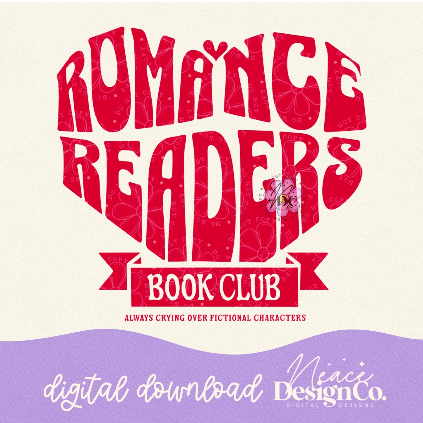 Romance Readers Book Club Digital PNG