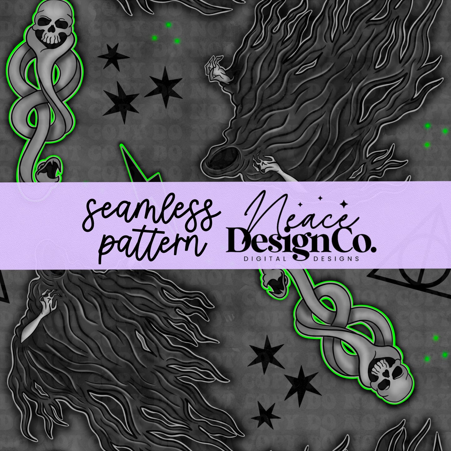 Dementor Seamless 2 Scales Digital PNG