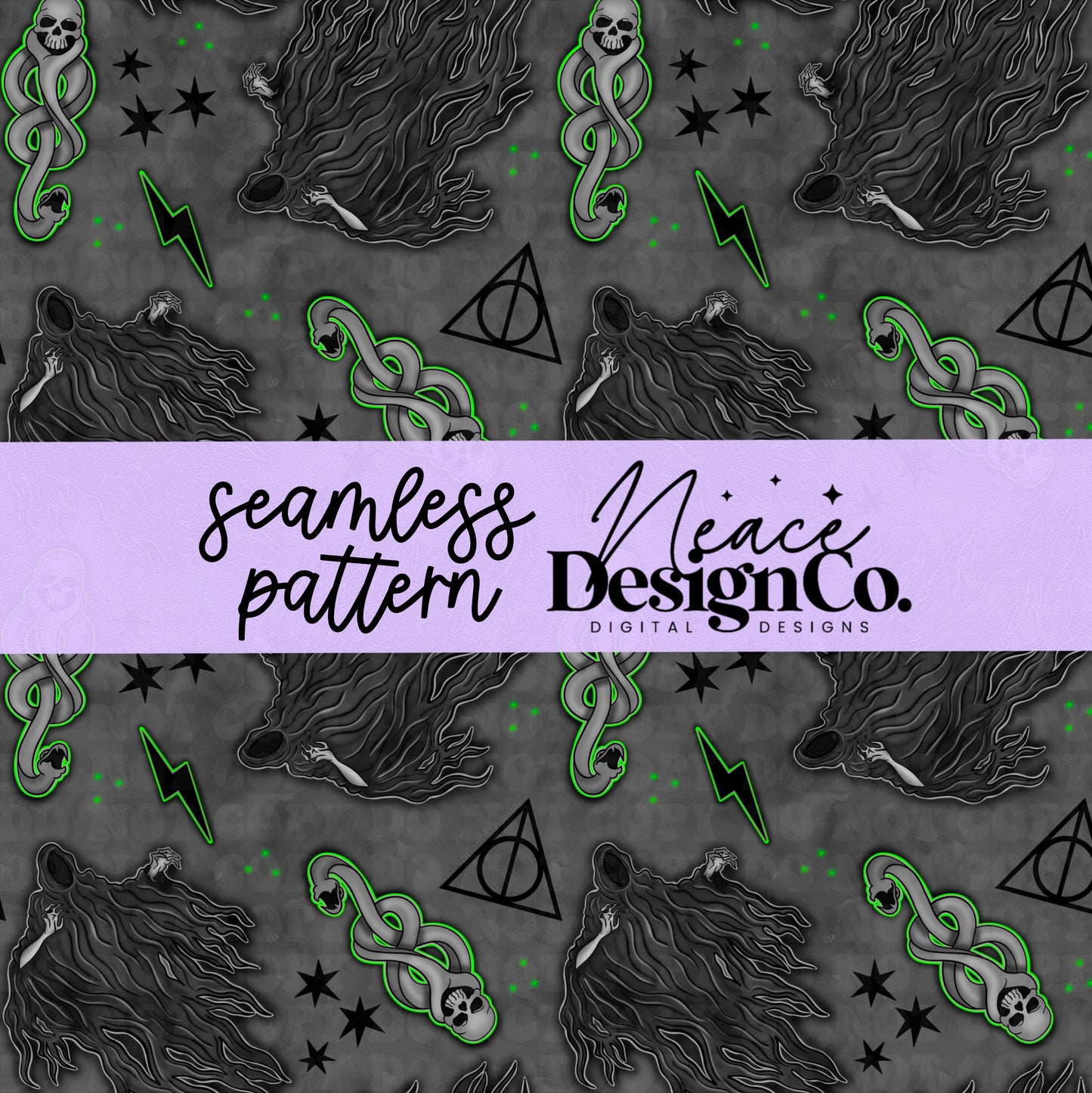 Dementor Seamless 2 Scales Digital PNG