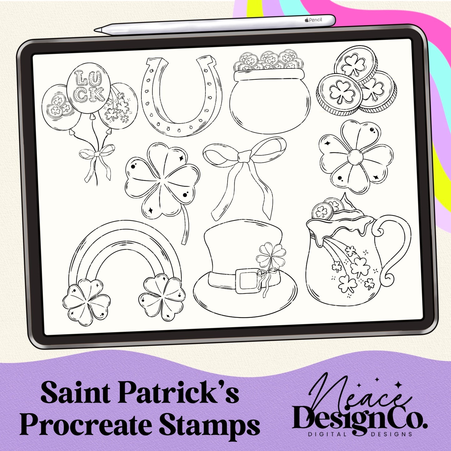 Saint Patrick's Day Procreate Stamps