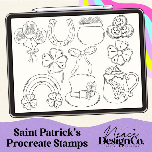 Saint Patrick's Day Procreate Stamps