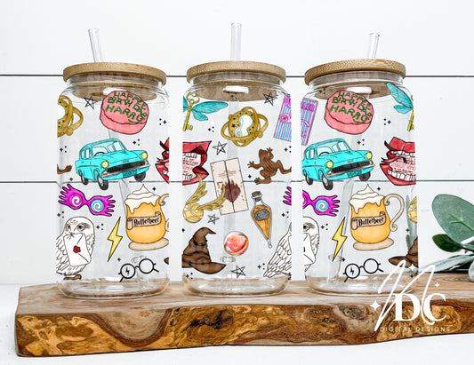 HP Collage Glass Can Wrap Digital PNG