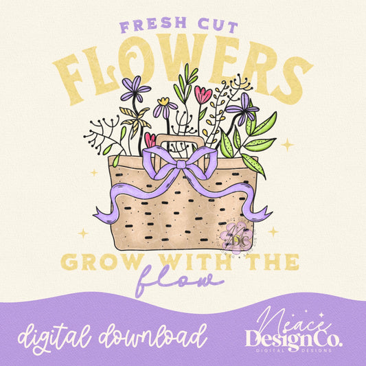 Fresh Cut Flowers Digital PNG