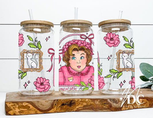 Umbridge Floral Glass Can Wrap Digital PNG