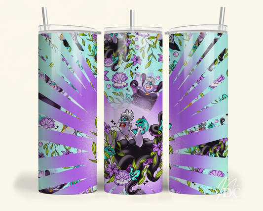 Ursula Floral Tumbler Digital PNG