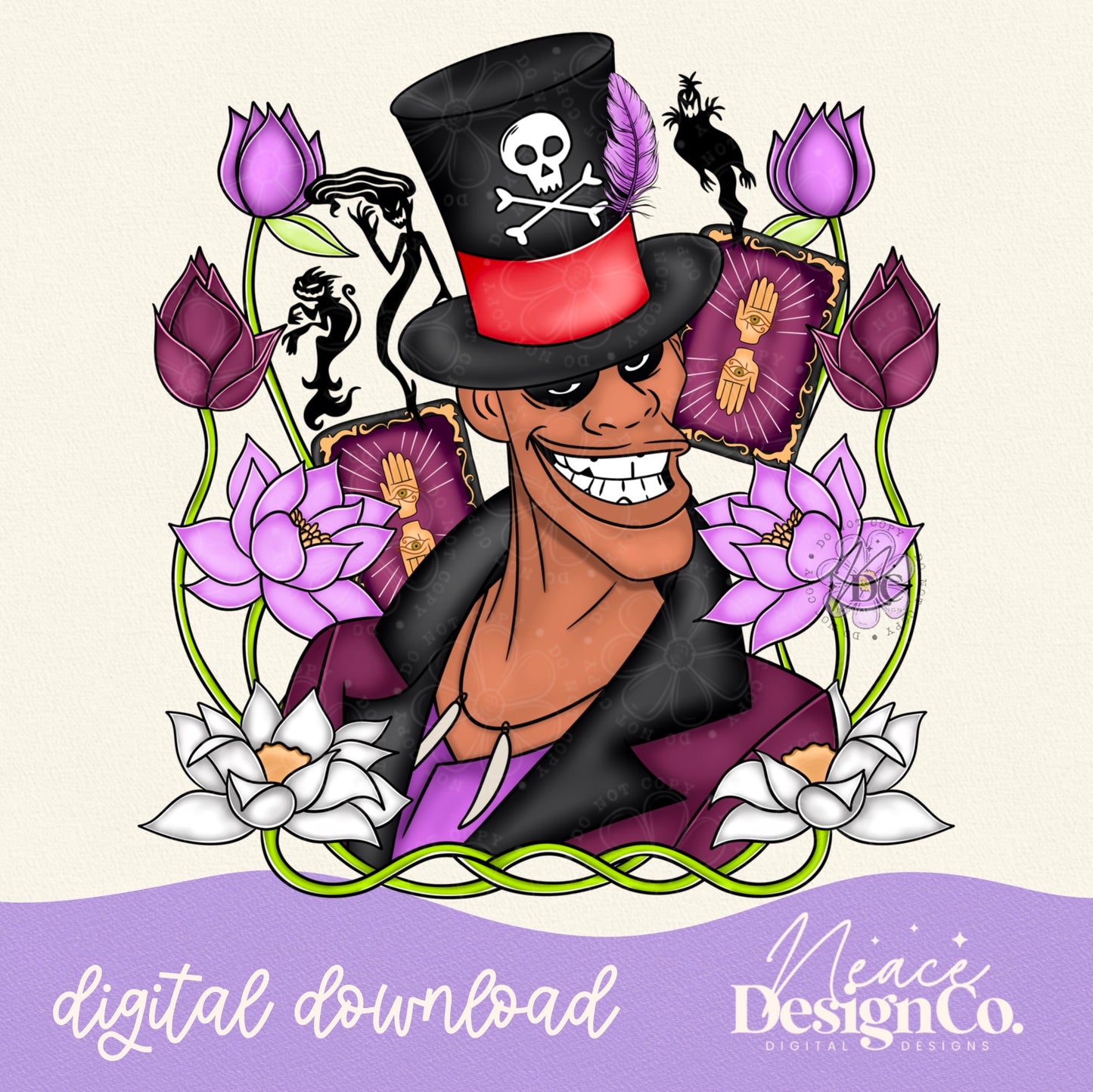 Dr. Facilier Floral Digital PNG