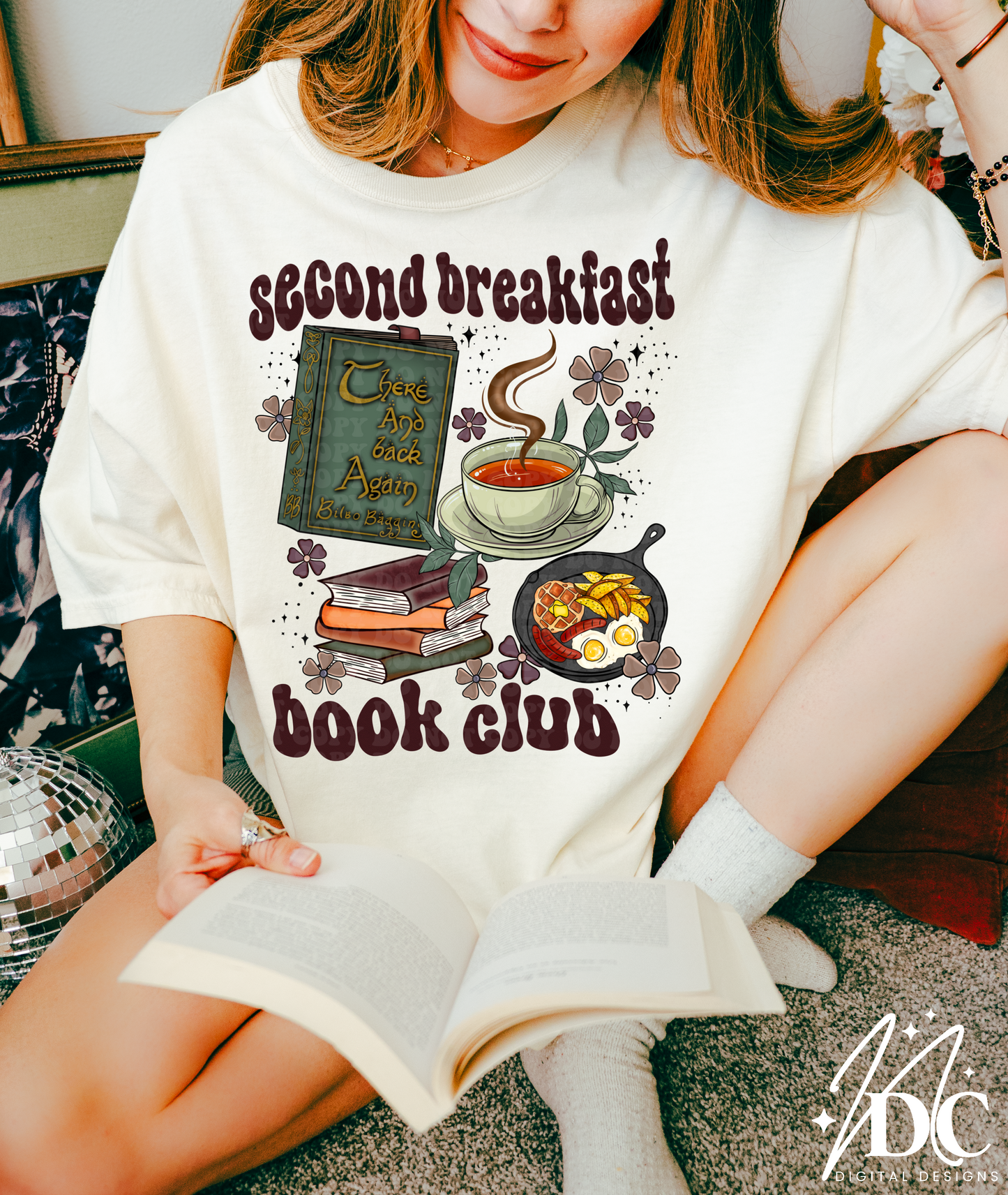 Second Breakfast Book Club Digital PNG