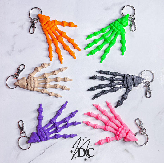 Skeleton Hand 3D Printed Keychains