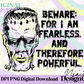 Fearless and Powerful Frankenstein Digital PNG