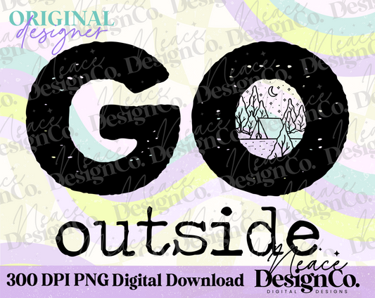Go Outside Digital PNG