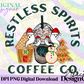 Restless Spirits Christmas Coffee Co Digital PNG