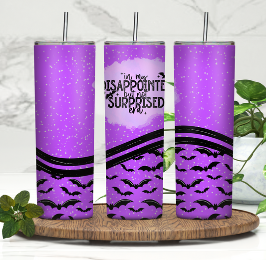 Disappointed But Not Surprised Era Bats Tumbler Digital PNG