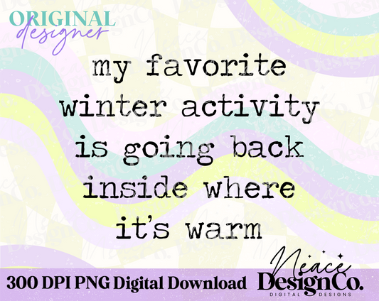 Favorite Winter Activity Digital PNG