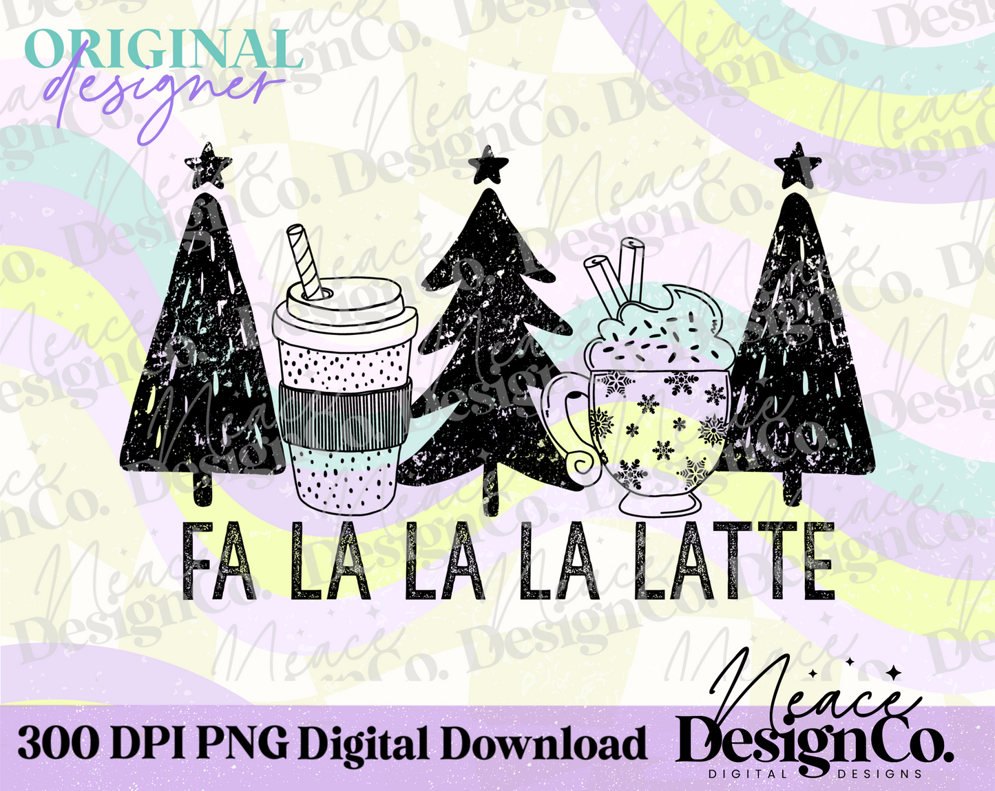 Fa La Latte Digital PNG