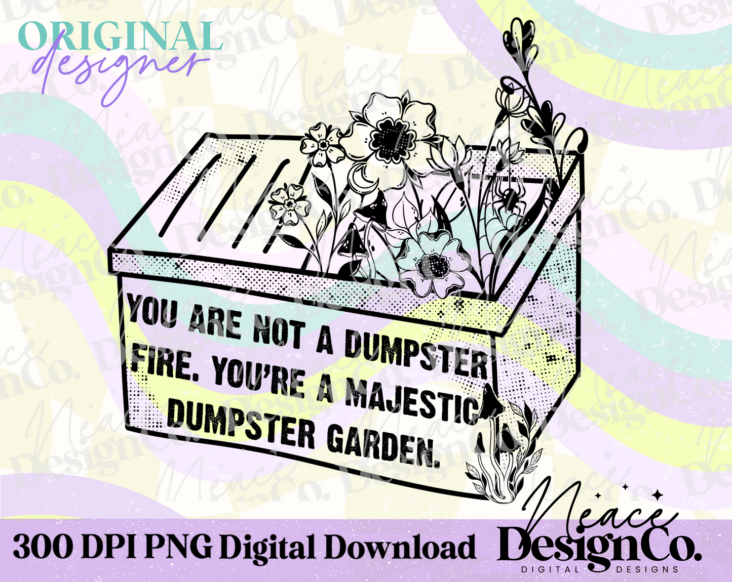 Majestic Dumpster Garden Digital PNG