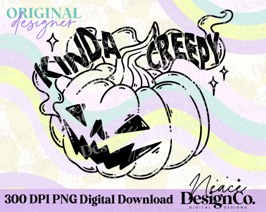 Kinda Creepy Pumpkin Digital PNG