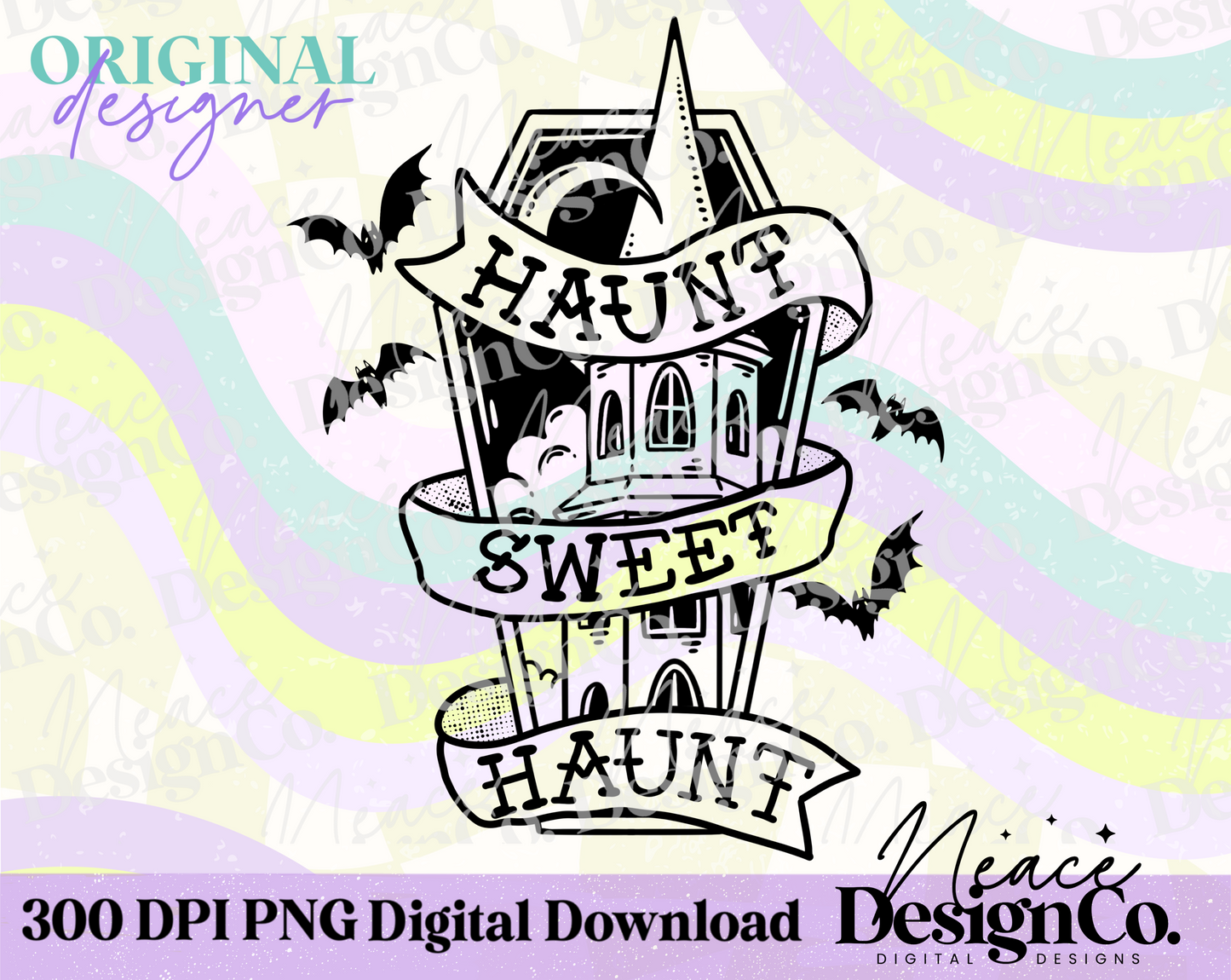 Haunt Sweet Haunt Coffin Digital PNG