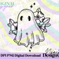 Floral Ghost Digital PNG