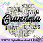 Grandma Floral Digital PNG